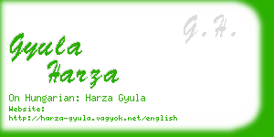 gyula harza business card